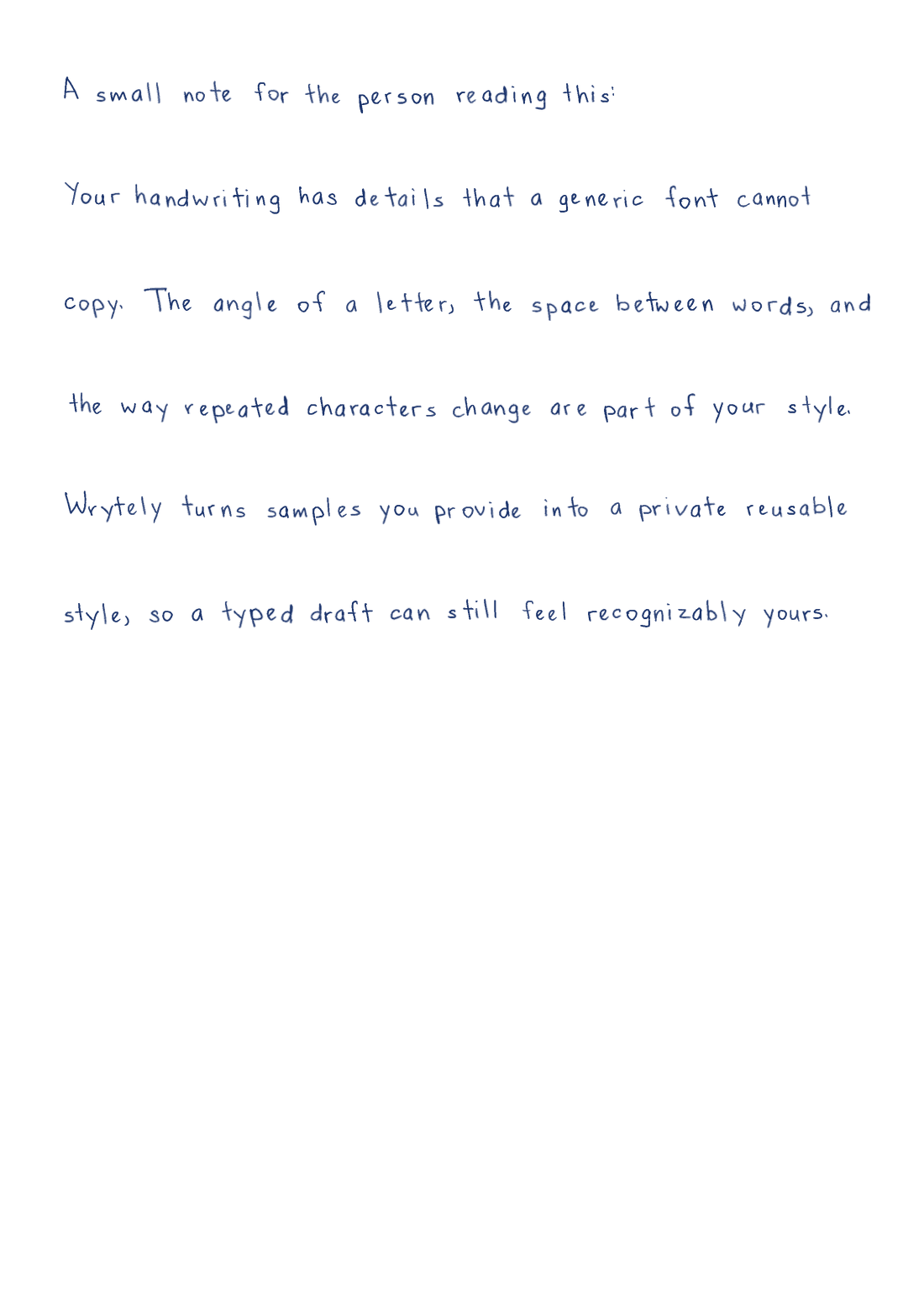 A real note made by Wrytely in Akbar's handwriting